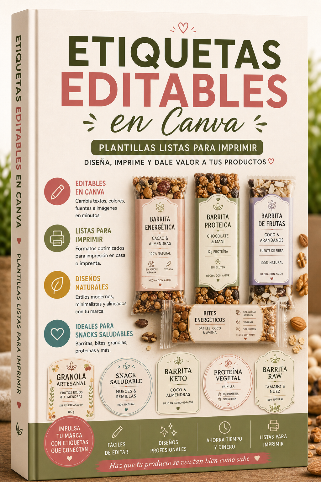 Plantilla de Etiquetas Editables en Canva